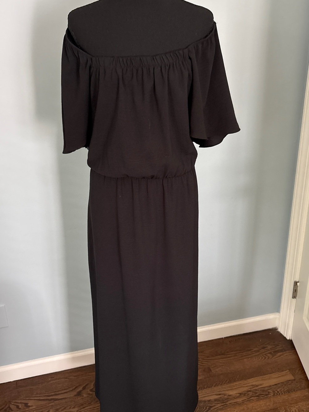 Chicsoul Off-Shoulder Black Maxi Dress